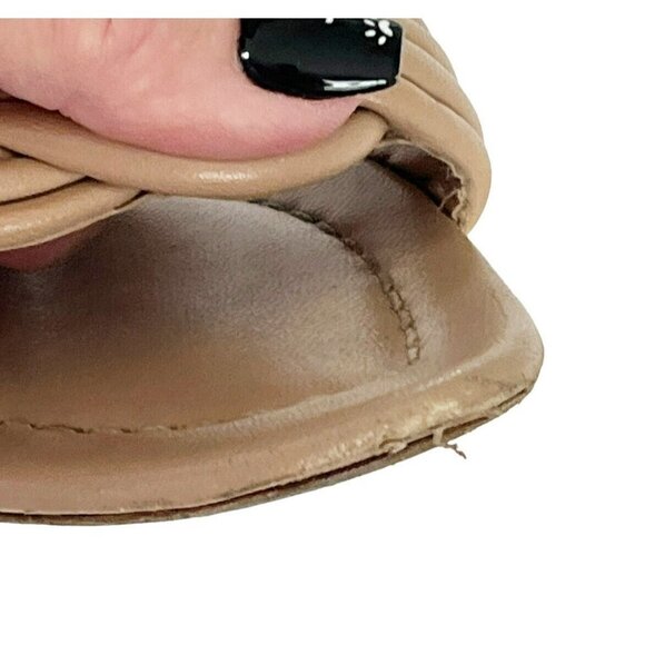 ALEXANDRE BIRMAN Women's Sz 35.5 Vicky Knotted Leather Slide Flat Sandals Sand - Picture 9 of 10